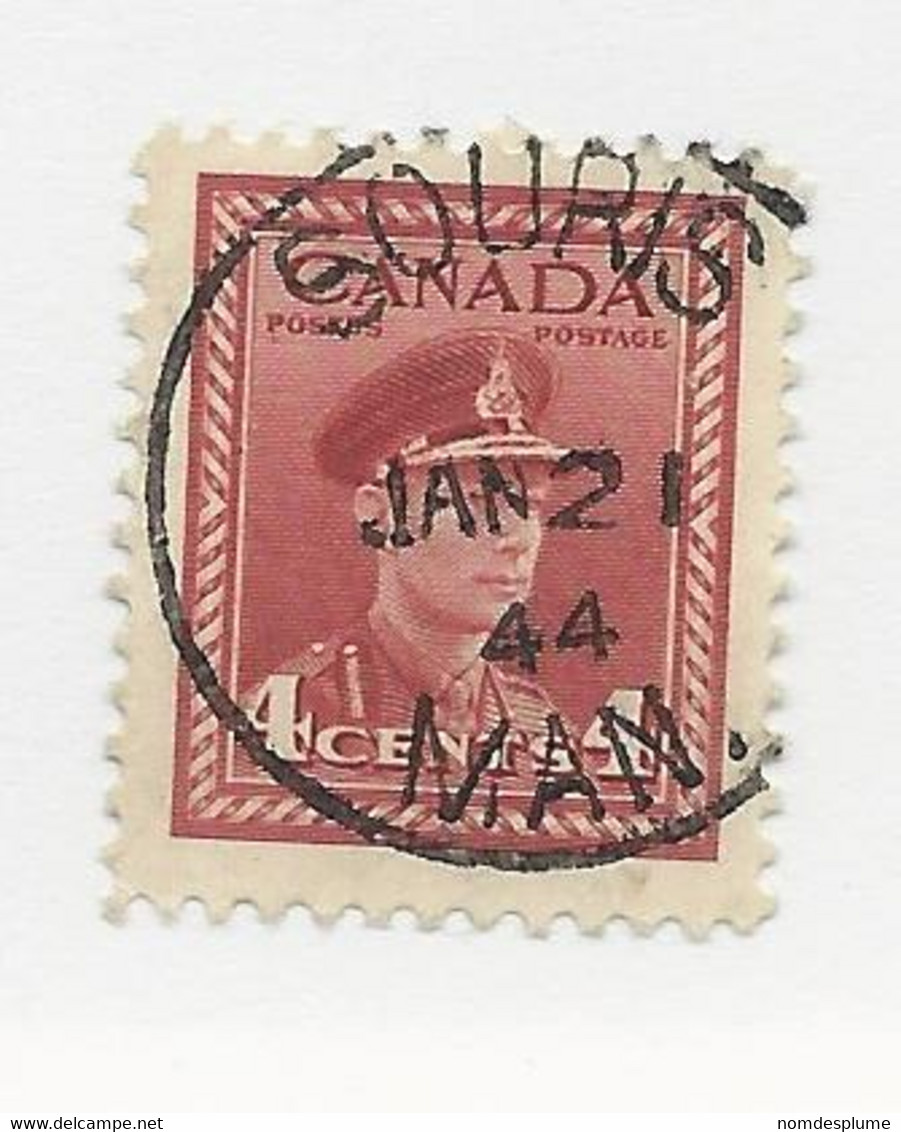 32693) Canada Postmark Cancel Manitoba MB Souris - Histoire Postale