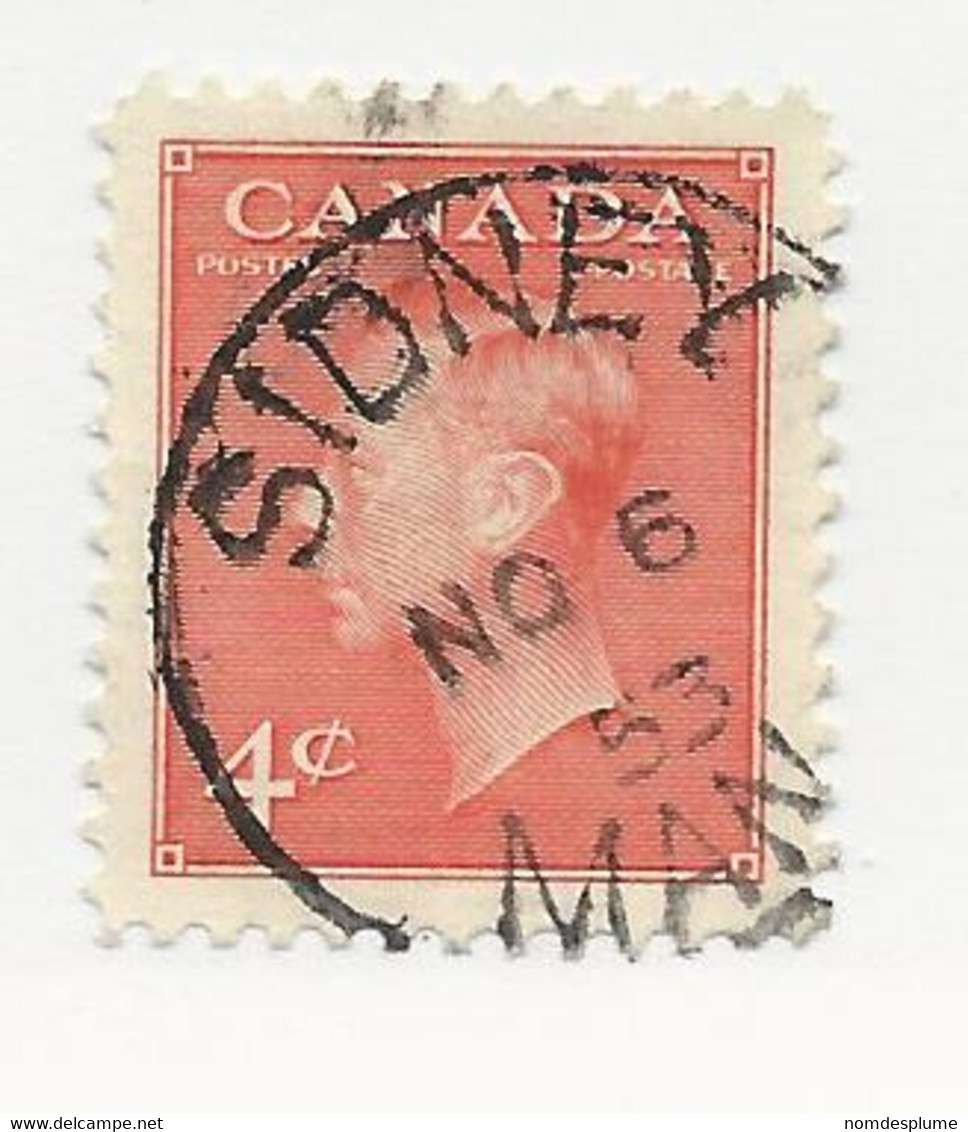 32699) Canada Postmark Cancel Manitoba MB Sidney - Postgeschiedenis