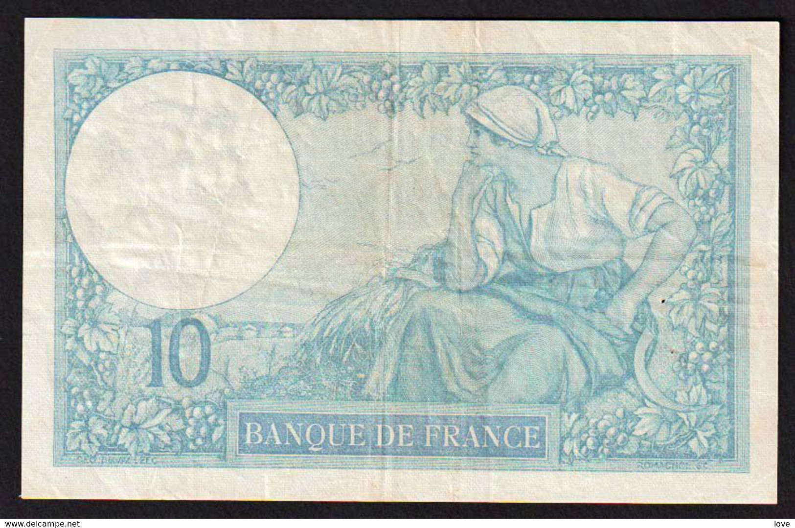 FRANCE: N° F6- 11. 10F Minerve. Date: 27/12/1926 - 10 F 1916-1942 ''Minerve''