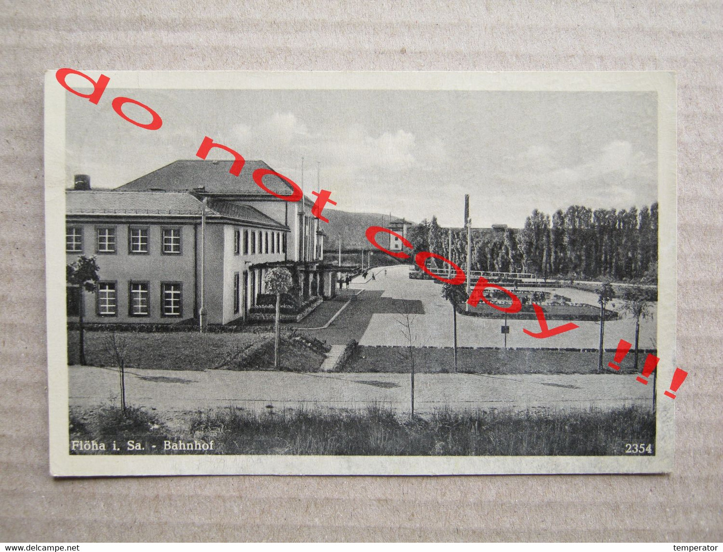 Germany / Flöha I. Sa. - Bahnhof, Train Station ( 1952 ) - Floeha