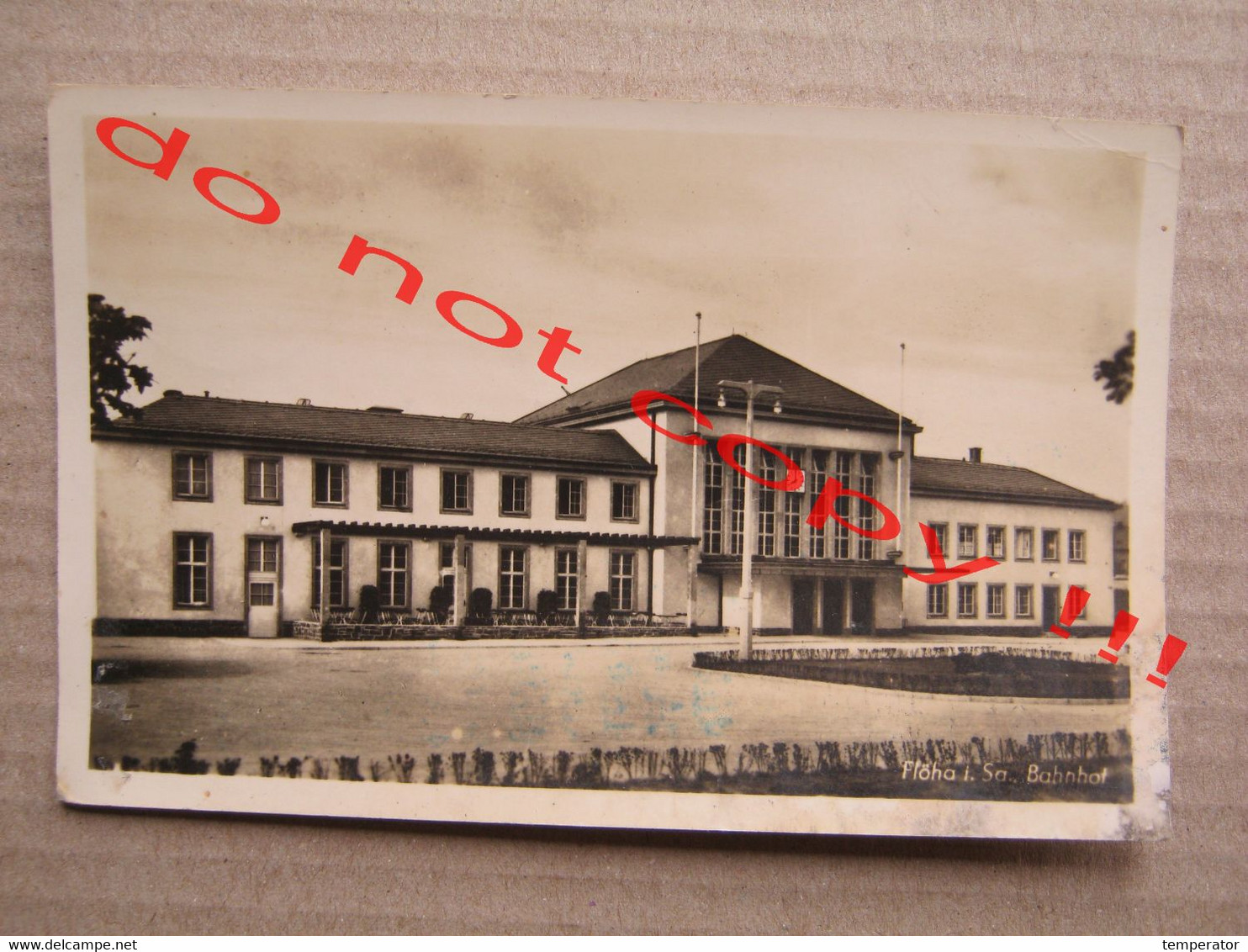 Germany / Flöha I. Sa. - Bahnhof, Train Station ( 1951 ) - Floeha