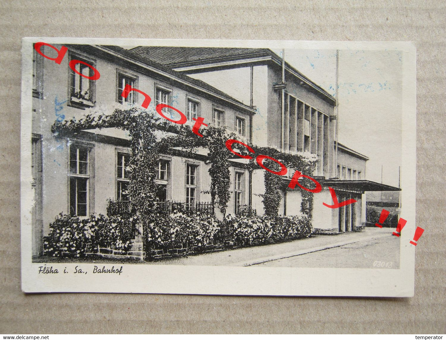 Germany / Flöha I. Sa. - Bahnhof, Train Station ( 1953 ) - Flöha