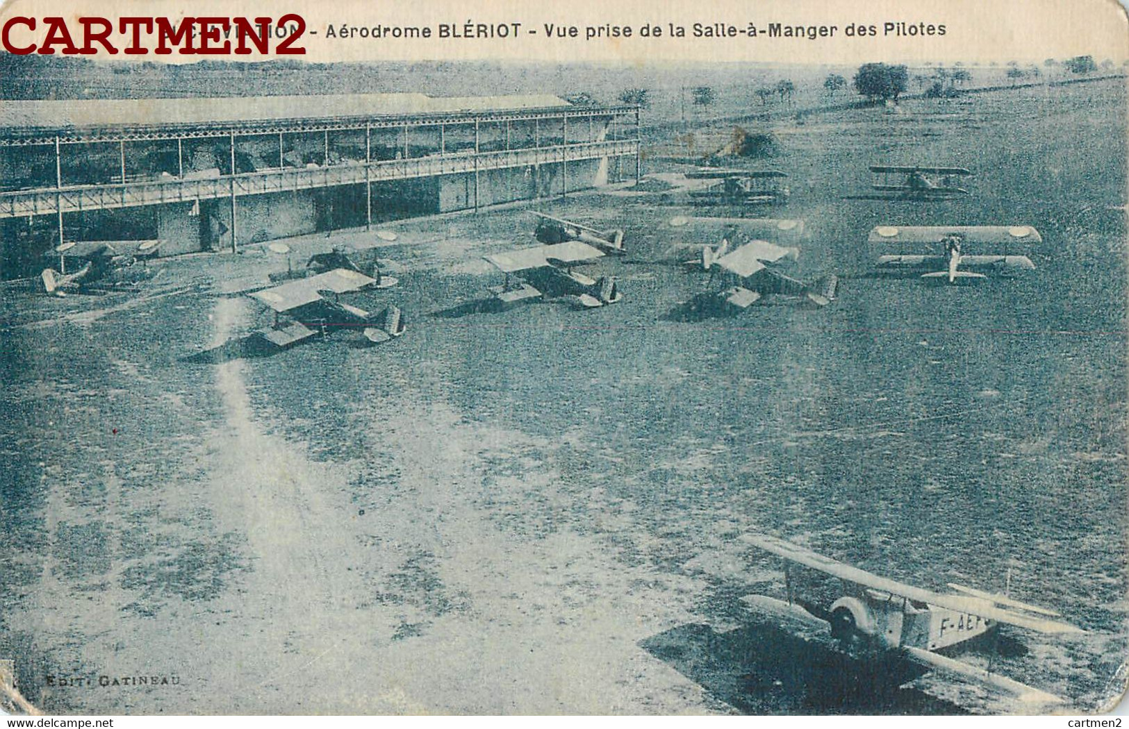BUC-AVIATION AERODROME BLERIOT VUE PRISE DE LA SALLE A MANGER DES PILOTES AVION 78 YVELINES - Buc
