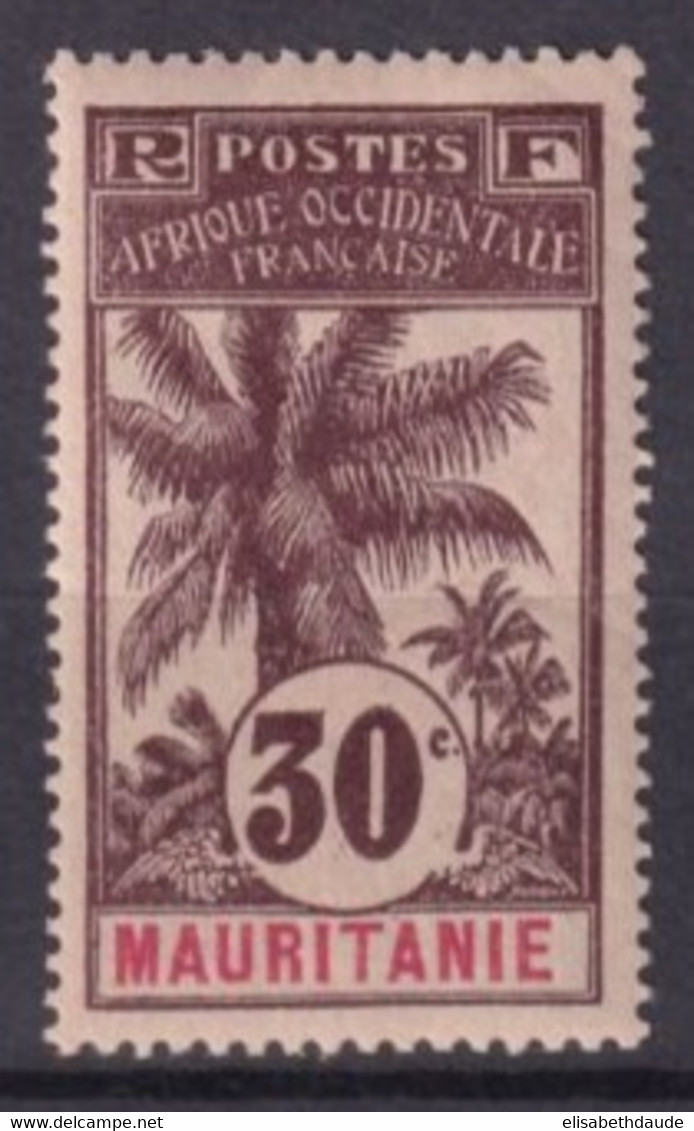 MAURITANIE - 1906 - RARE YT N° 8 * MLH - COTE 2022 = 180 EUR. - PALMIER - Unused Stamps