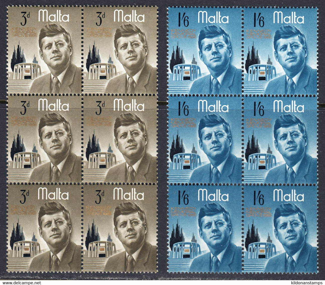 Malta 1966 Mint No Hinge, Blocks Of 6, Sc# 353-354 - Malta