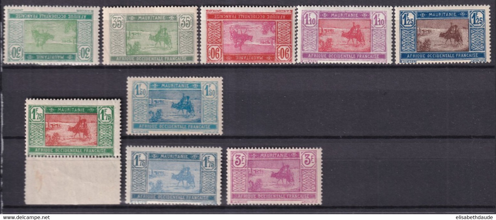 MAURITANIE - 1928 - SERIE COMPLETE - YVERT N° 57/61 ** MNH ! 2 PETITES VALEURS (57+58) * MLH - COTE = 51.5 EUR. - - Unused Stamps
