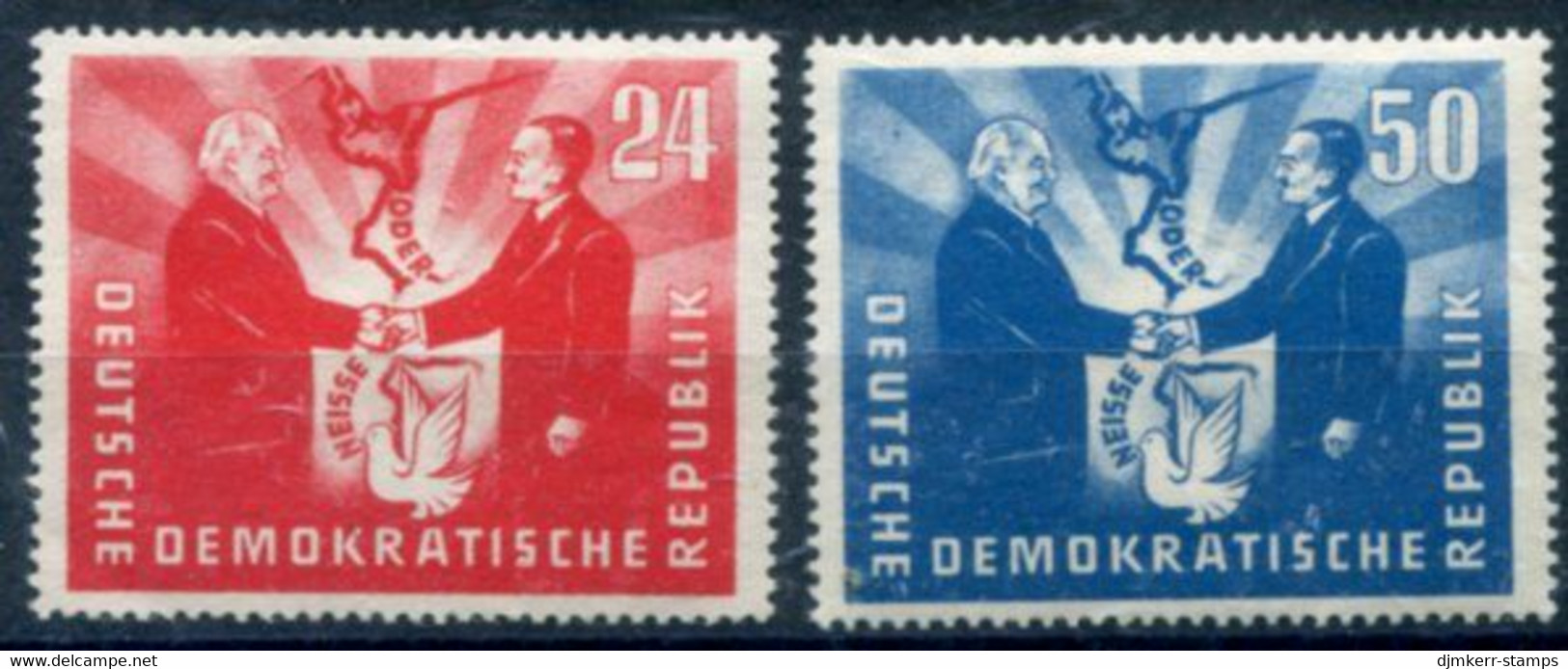 DDR / E. GERMANY 1951 Friendship With Poland MNH / **.  Michel  284-85 - Ungebraucht