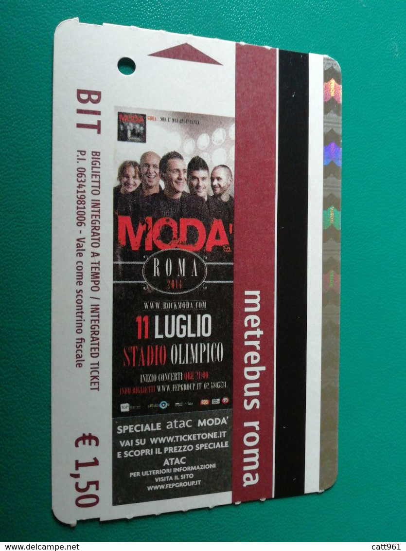 Biglietto Ticket Metrebus Roma Concerto Moda' - Europe