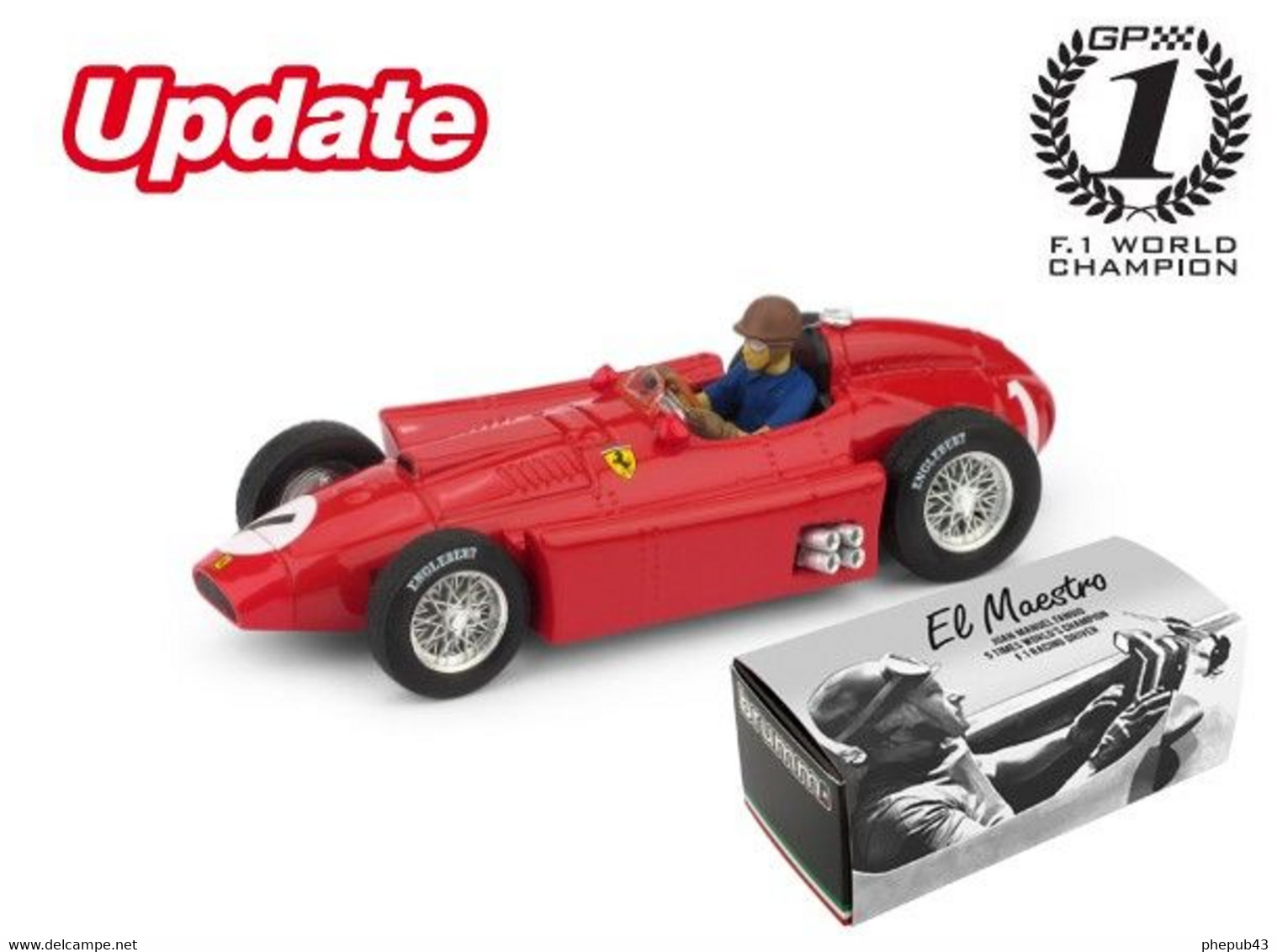 Ferrari D50 - Juan Manuel Fangio - 1st GP FI G-B 1956 #1 - Brumm (World Champion) - Brumm