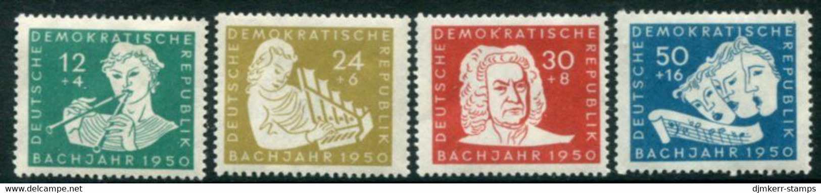 DDR / E. GERMANY 1950 Bach Bicentenary MNH / **.  Michel  256-59 - Nuevos