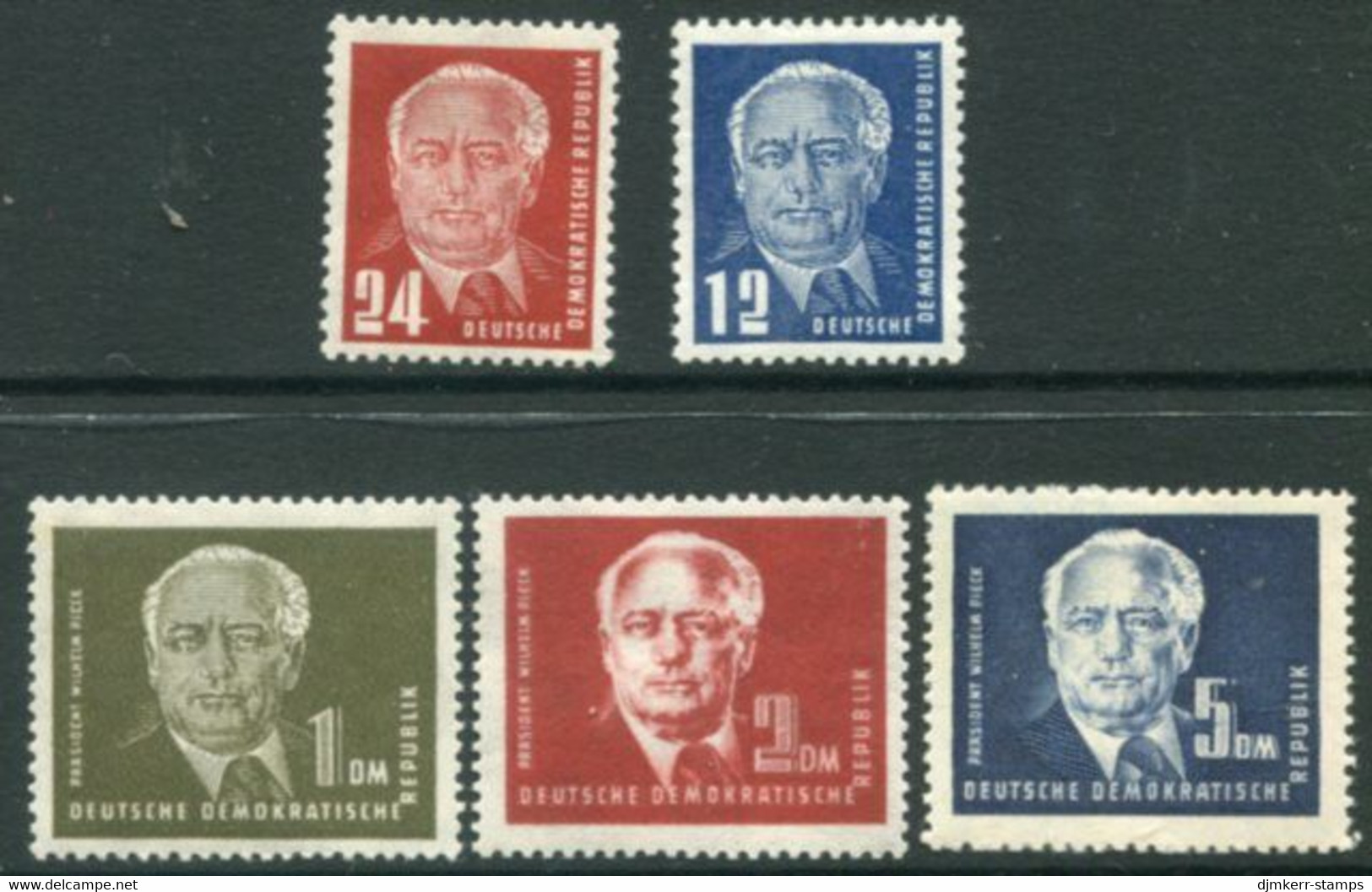 DDR / E. GERMANY 1950 Pieck Definitive I MNH / **.  Michel  251-56 - Unused Stamps