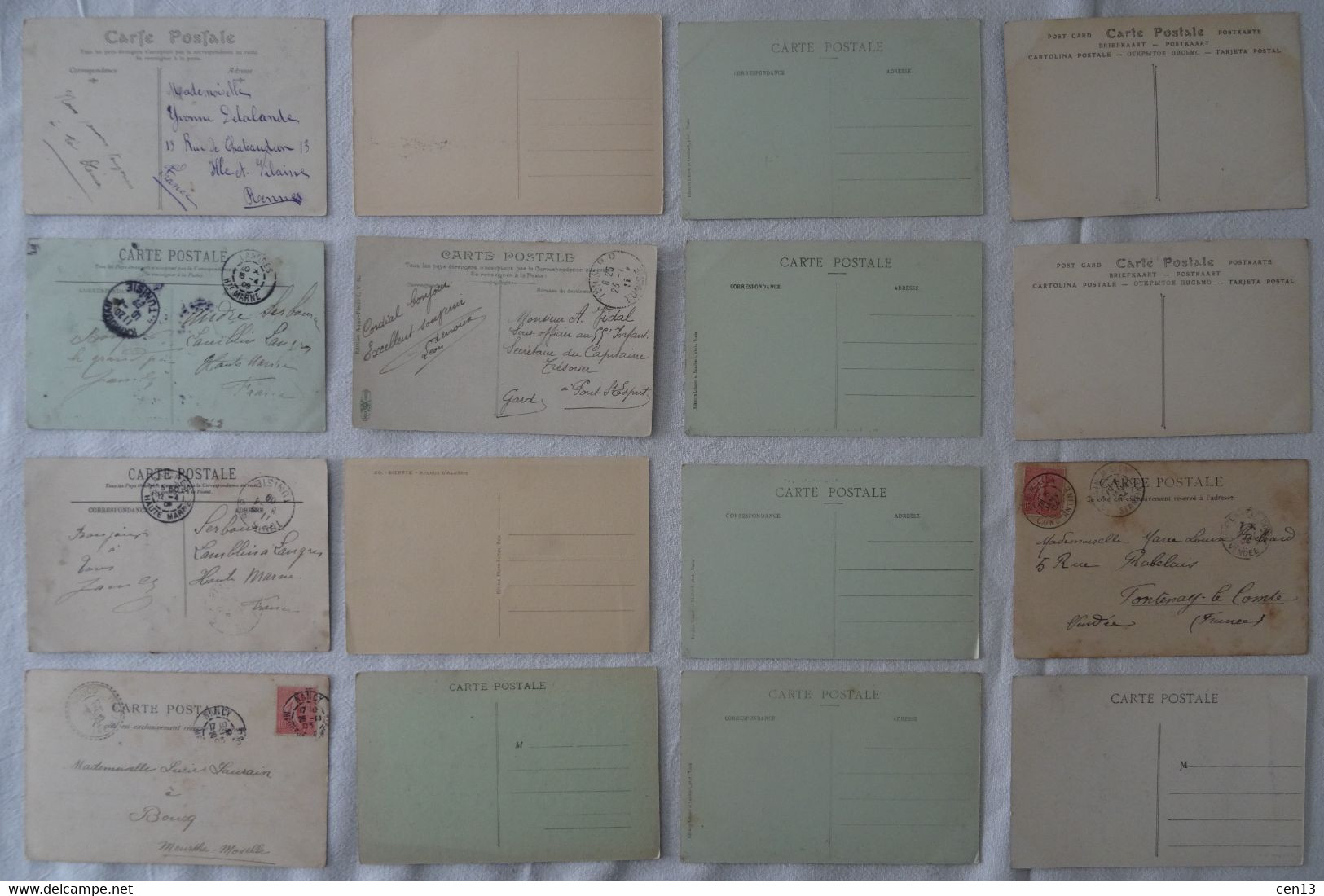 Lot de 300 cartes CPA, CPSM, CPM : Algérie (Alger, Oran, Bone...), Maroc (Rabat, Marrakech...) et Tunisie (Tunis...).