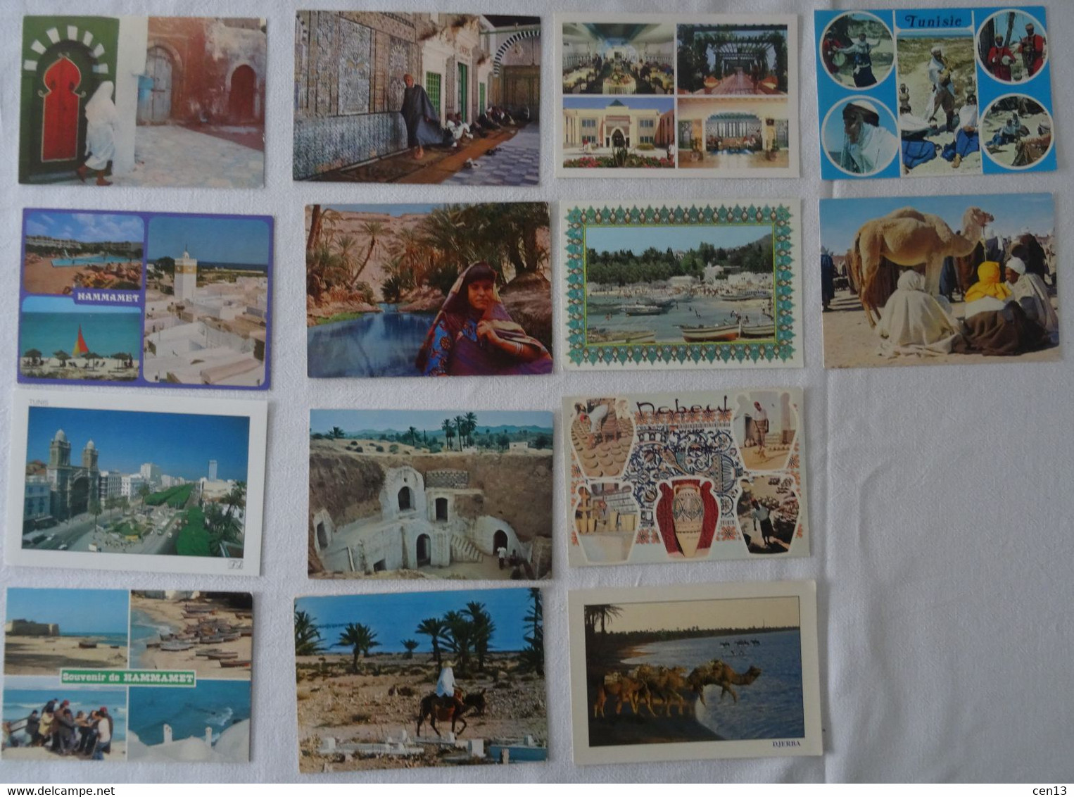 Lot de 300 cartes CPA, CPSM, CPM : Algérie (Alger, Oran, Bone...), Maroc (Rabat, Marrakech...) et Tunisie (Tunis...).