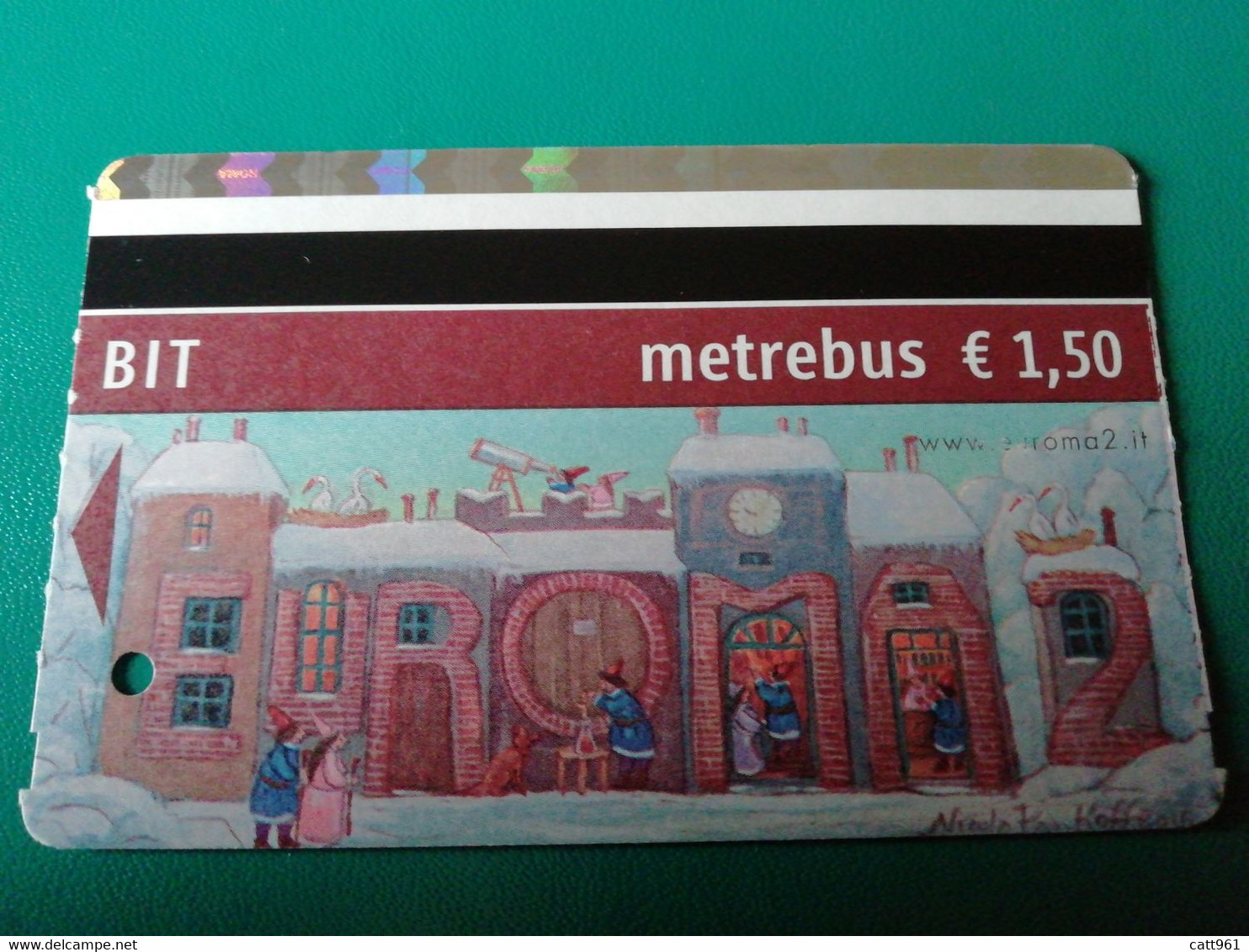 Biglietto Ticket Metrebus Roma Centro Commerciale Roma 2 - Europa