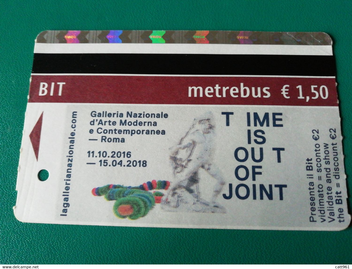 Biglietto Ticket Metrebus Roma Galleria Nazionale Arte - Europe