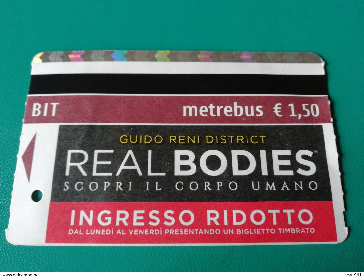 Biglietto Ticket Metrebus Roma Mostra Real Bodies - Europa