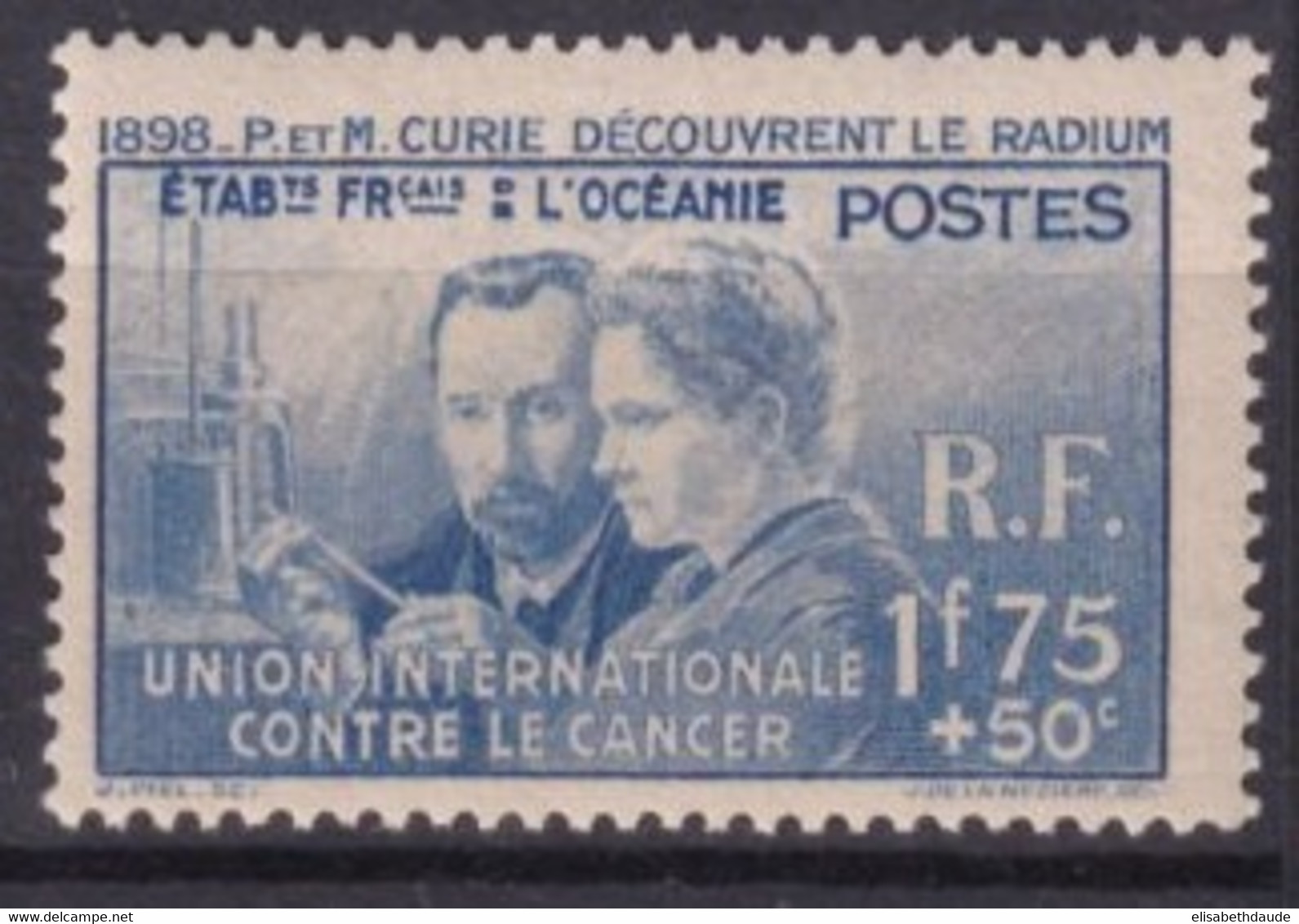 OCEANIE - 1938 - CURIE YVERT N°127 * MLH ! - COTE = 33 EUROS - - Unused Stamps