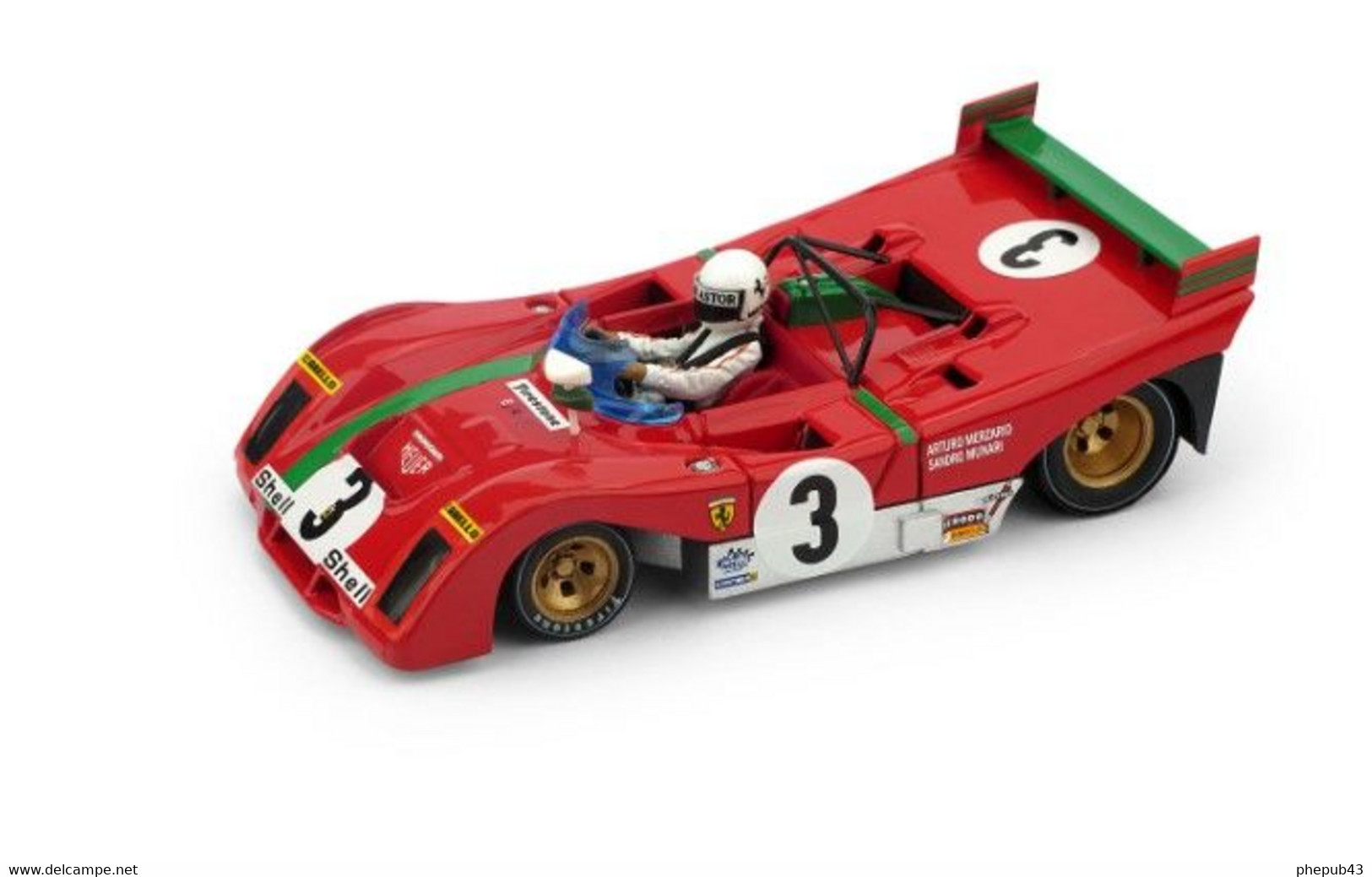 Ferrari 312 PB - Arturo Merzario/Sandro Munari - 1st Targa Florio 1972 #3 - Brumm - Brumm