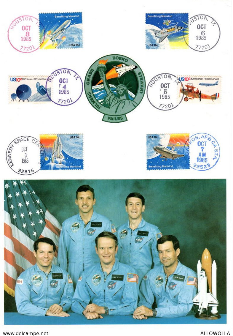 16390 SHUTTLE ATLANTIS-STS-51-J-3/7 OCT. 1985-HILMERS-GRABE-BOBKO-STEWART-PAILES" - Other & Unclassified