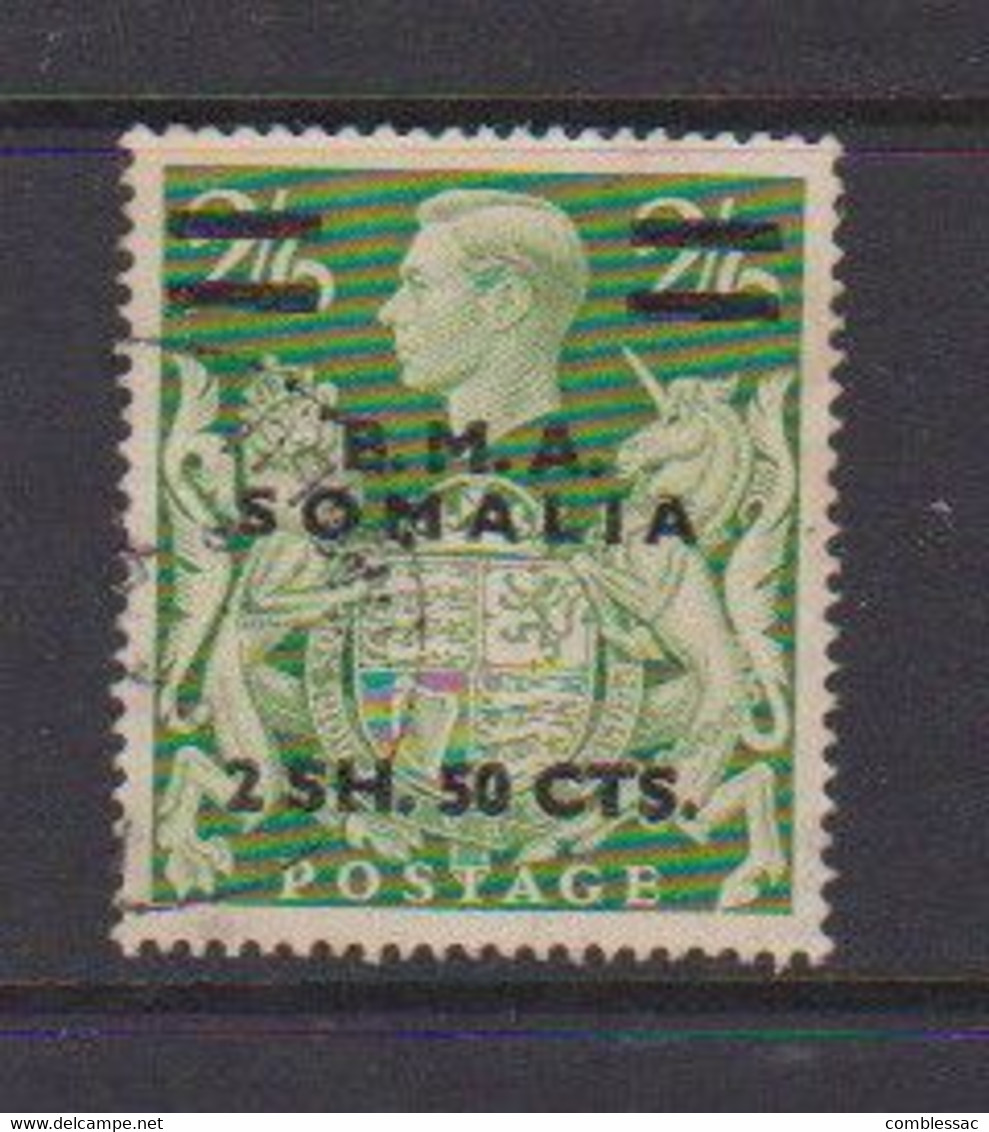 SOMALIA    1948    2s 50  On  2/6  Yellow  Green    USED - Somaliland (Protectorate ...-1959)