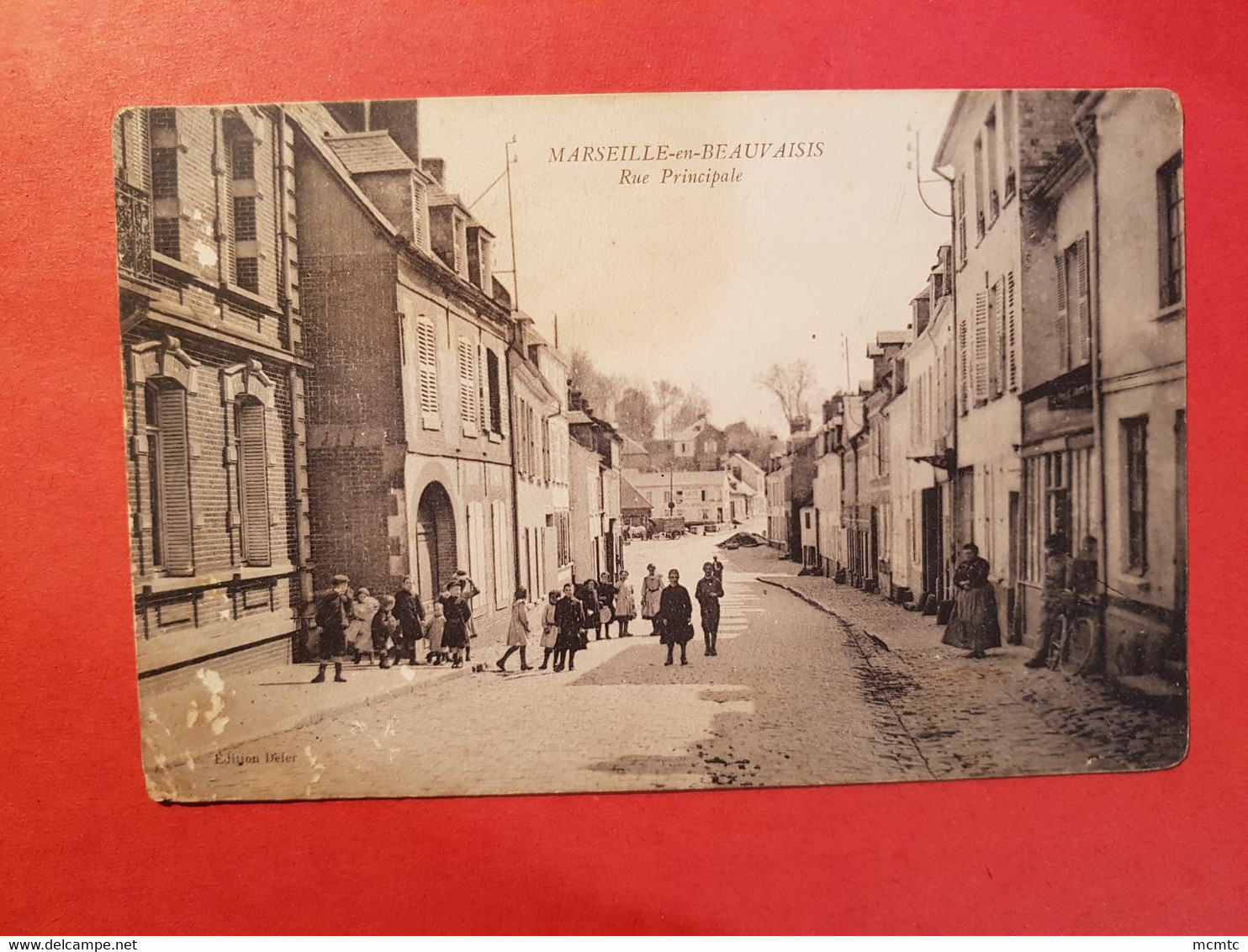 CPA Abîmée   - Marseille En Beauvaisis - Rue Principale - Marseille-en-Beauvaisis