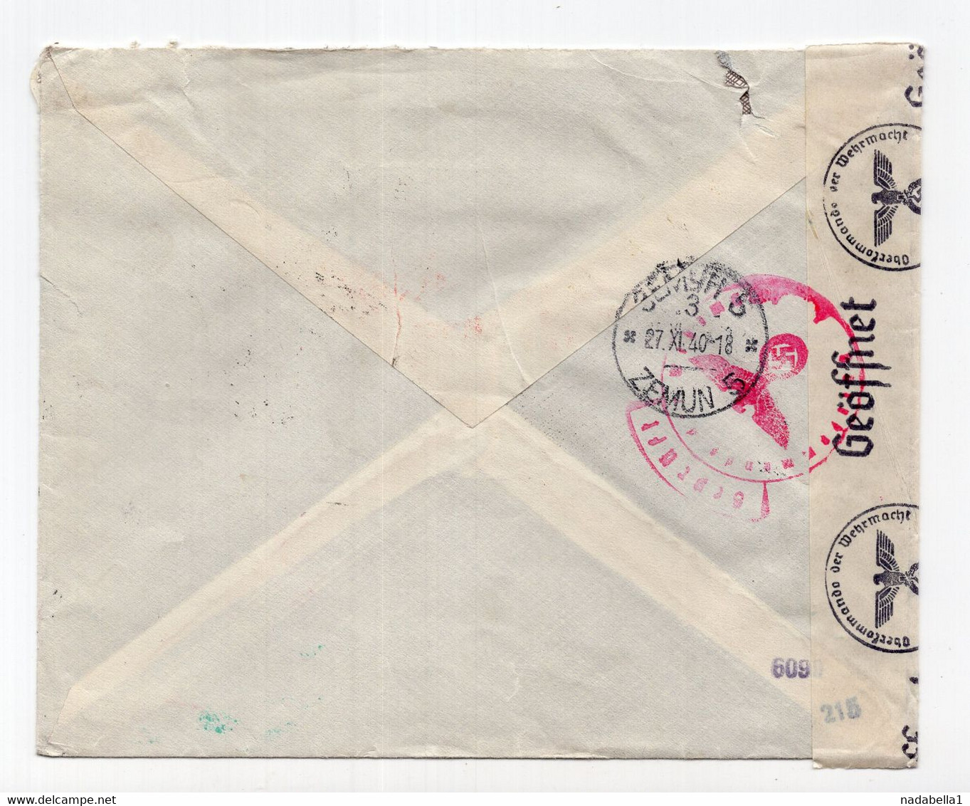 1940. KINGDOM OF YUGOSLAVIA,SERBIA,BELGRADE AIRMAIL COVER TO GERMANY - Luchtpost