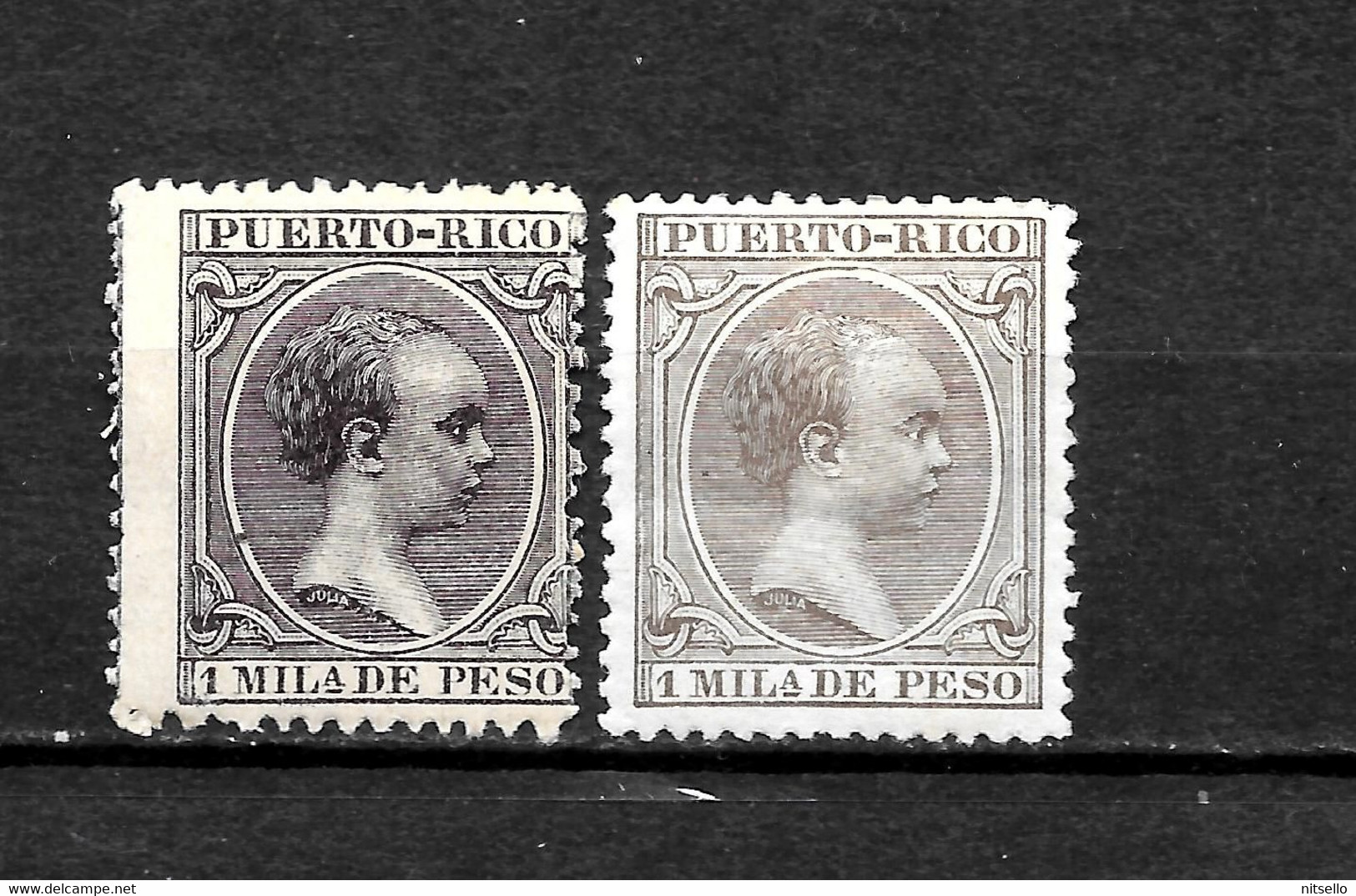 LOTE 2174 A  /// (C015)  PUERTO RICO 1891  EDIFIL Nº: 87 *MH VARIEDAD DE COLOR ¡¡¡ OFERTA - LIQUIDATION - JE LIQUIDE !!! - Porto Rico