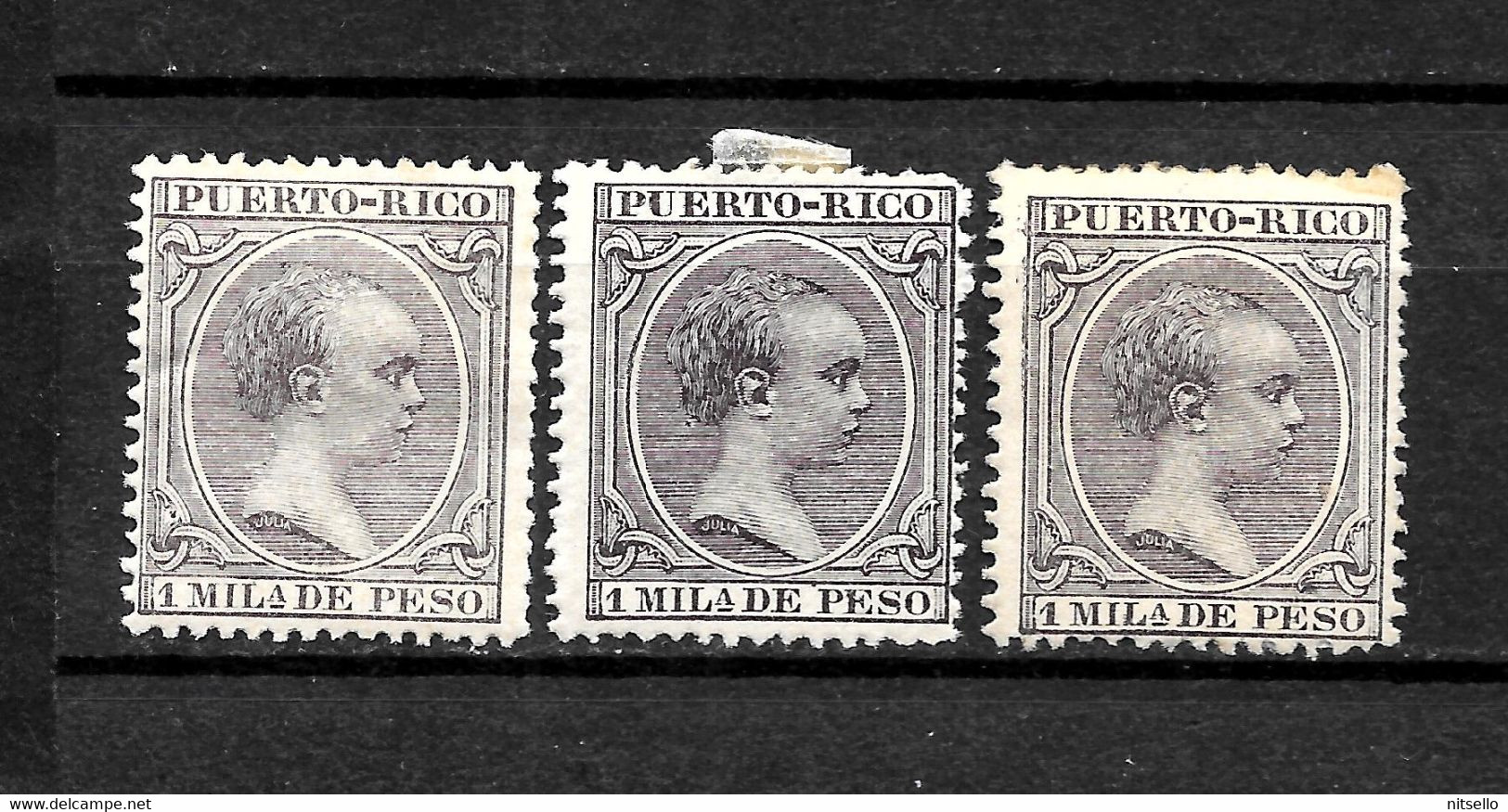 LOTE 2174 A  /// (C015)  PUERTO RICO 1891  EDIFIL Nº: 87 *MH VARIEDAD DE COLOR ¡¡¡ OFERTA - LIQUIDATION - JE LIQUIDE !!! - Porto Rico