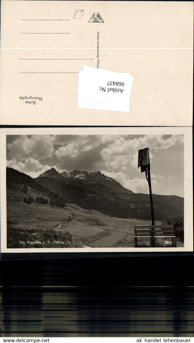 668437,Foto Ak Bei Nauders I. Tirol Wegkreuz - Sonstige & Ohne Zuordnung