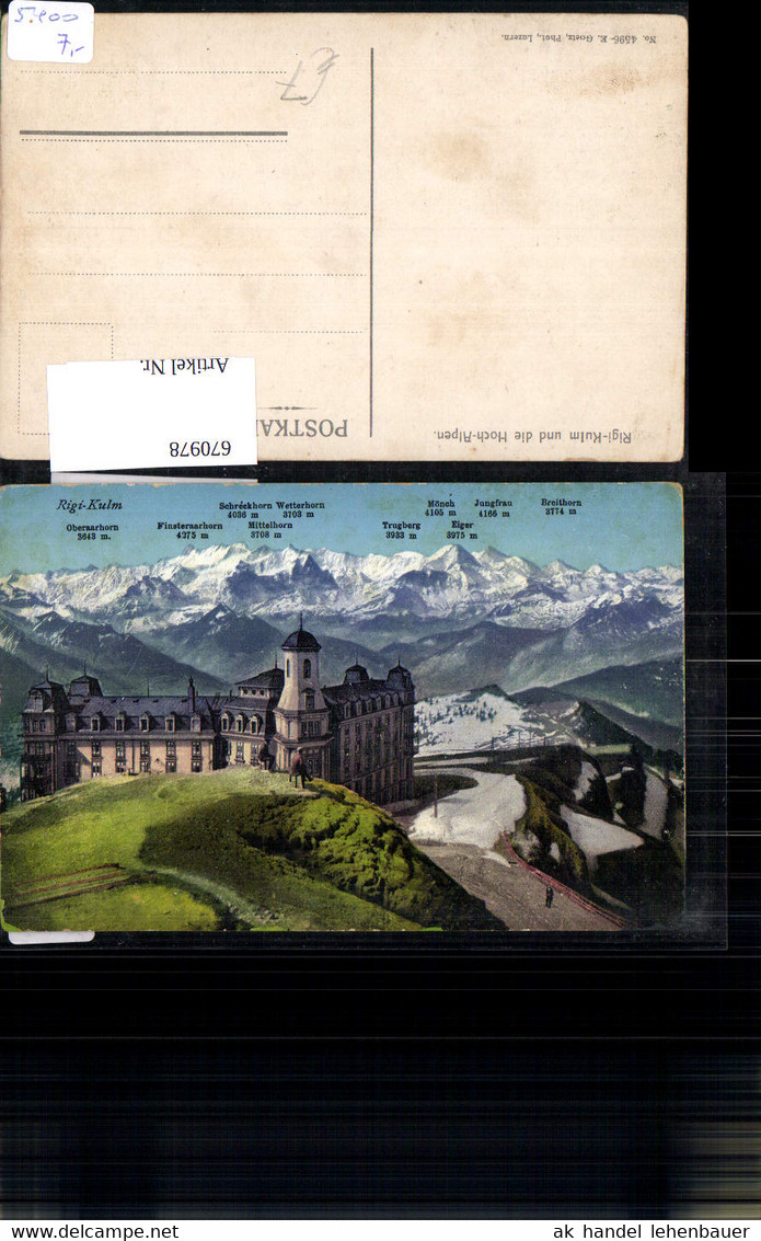 670978,Rigi-Kulm U. D. Hochalpen Arth Switzerland - Arth