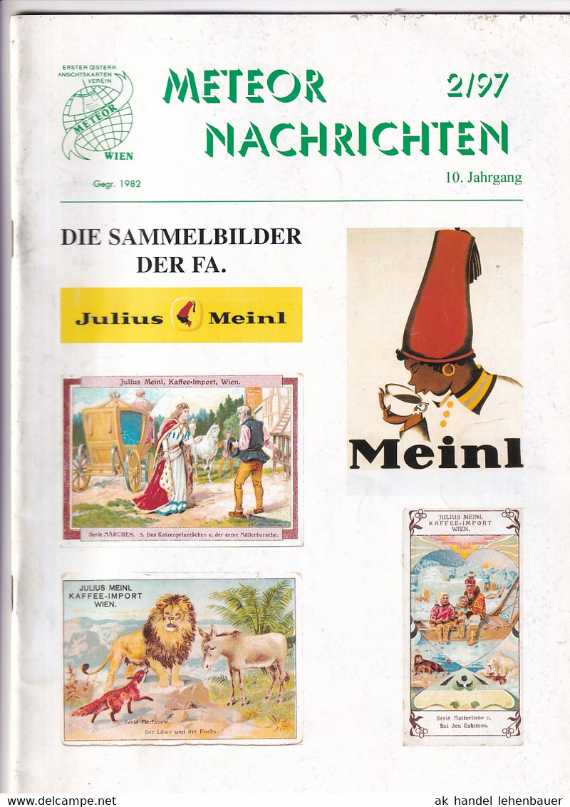 Meteor Nachrichten AK Sammlerverein Jg. 10 Ausg. 2/97 1997 Julius Meinl - Tempo Libero & Collezioni