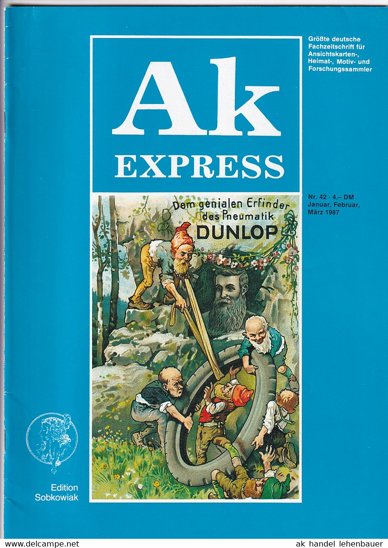 Ak Express Fachzeitschrift Für Ansichtskarten Zeitschrift Nr. 42 1987 - Hobbies & Collections