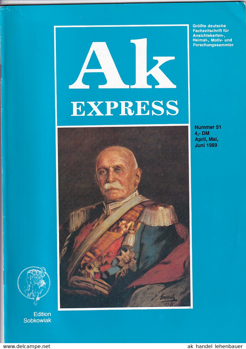 Ak Express Fachzeitschrift Für Ansichtskarten Zeitschrift Nr. 51 1989 - Hobbies & Collections