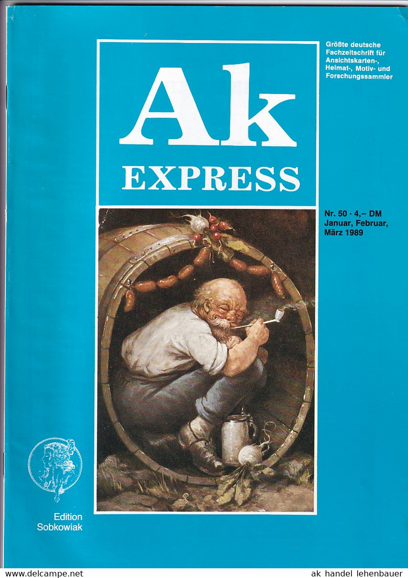 Ak Express Fachzeitschrift Für Ansichtskarten Zeitschrift Nr. 50 1989 - Loisirs & Collections