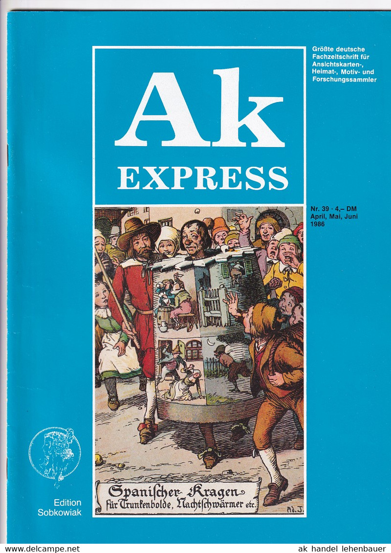 Ak Express Fachzeitschrift Für Ansichtskarten Zeitschrift Nr. 39 1986 - Ocio & Colecciones