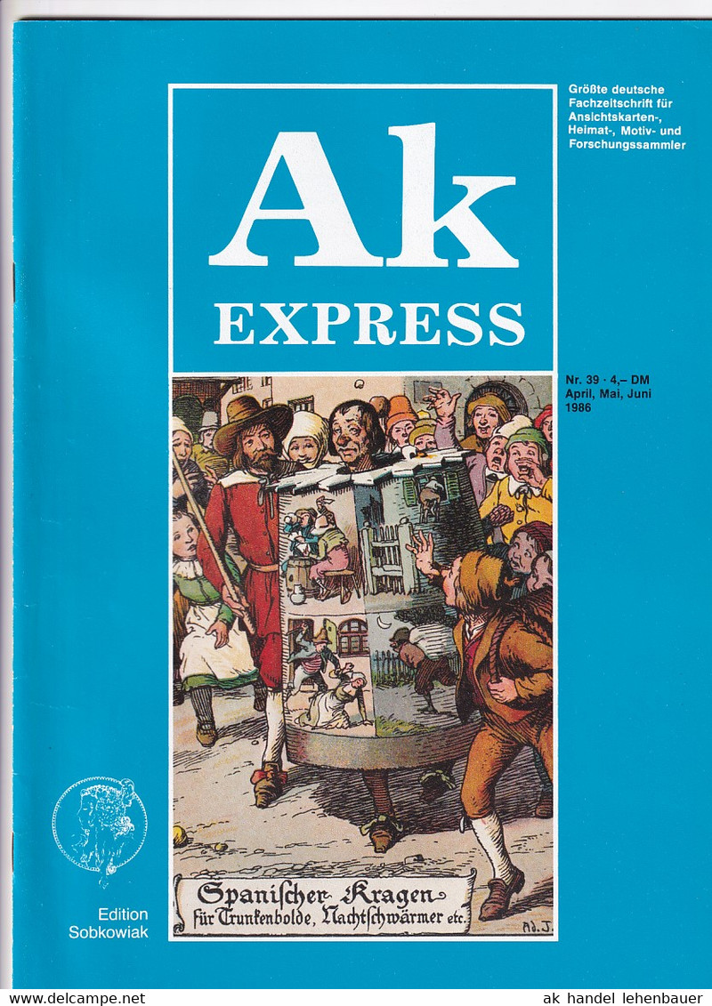 Ak Express Fachzeitschrift Für Ansichtskarten Zeitschrift Nr. 39 1986 - Tempo Libero & Collezioni