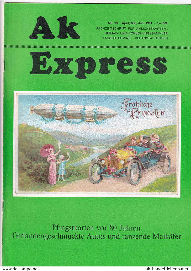 Ak Express Fachzeitschrift Für Ansichtskarten Zeitschrift Nr. 19 1981 - Ocio & Colecciones