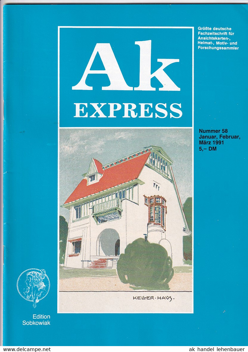 Ak Express Fachzeitschrift Für Ansichtskarten Zeitschrift Nr. 58 1991 - Hobby & Sammeln