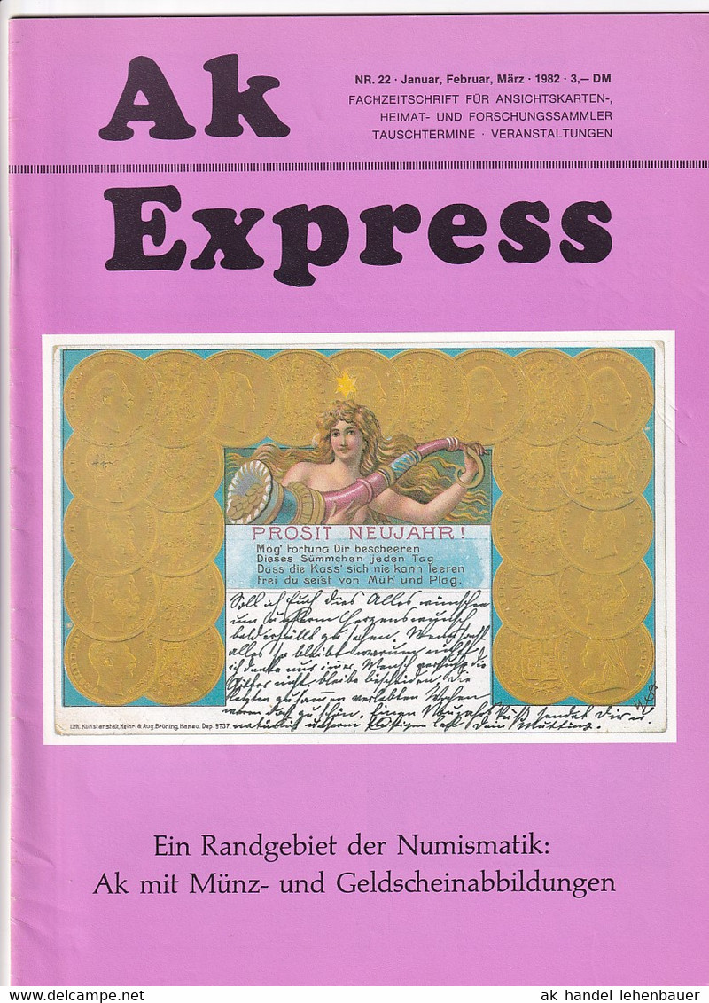 Ak Express Fachzeitschrift Für Ansichtskarten Zeitschrift Nr. 22 1982 - Ocio & Colecciones