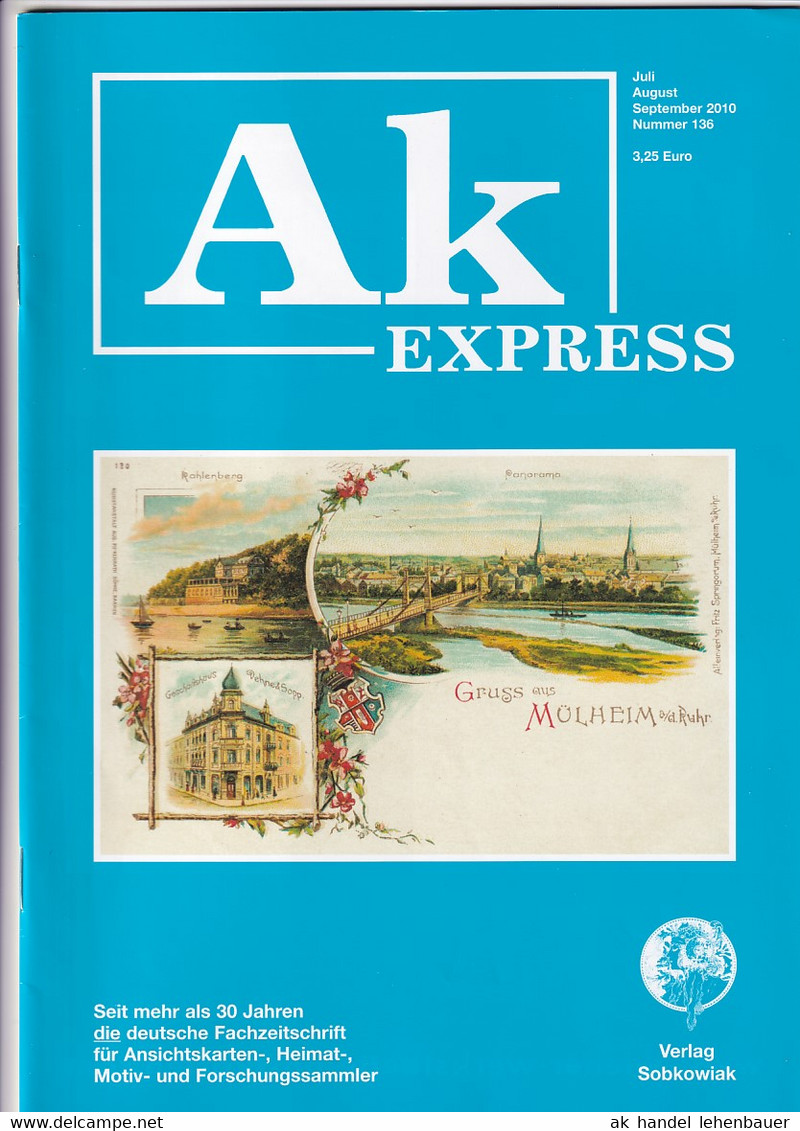 Ak Express Fachzeitschrift Für Ansichtskarten Zeitschrift Nr. 136 2010 - Hobbies & Collections