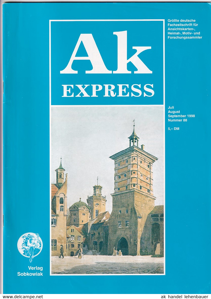 Ak Express Fachzeitschrift Für Ansichtskarten Zeitschrift Nr. 88 1998 - Hobbies & Collections