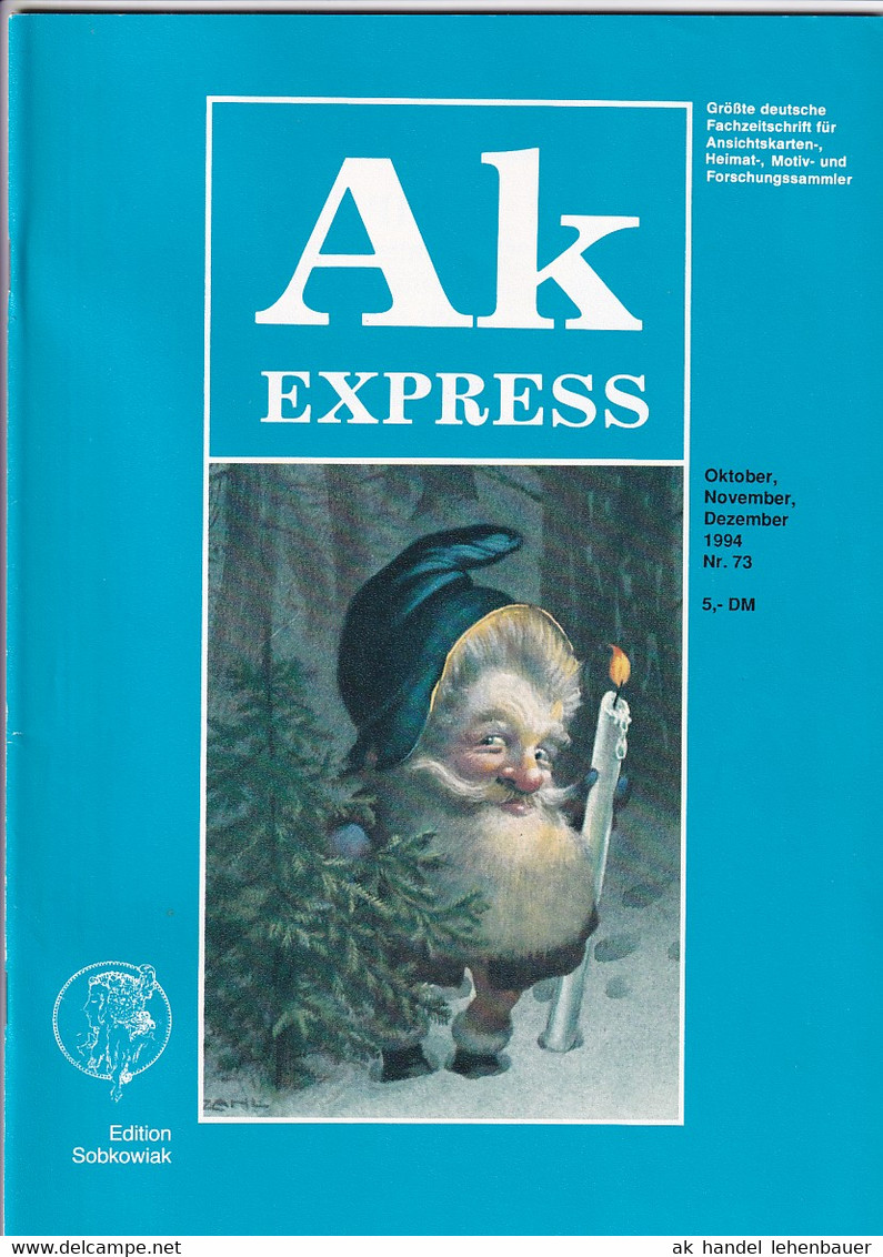 Ak Express Fachzeitschrift Für Ansichtskarten Zeitschrift Nr. 73 1994 - Tempo Libero & Collezioni