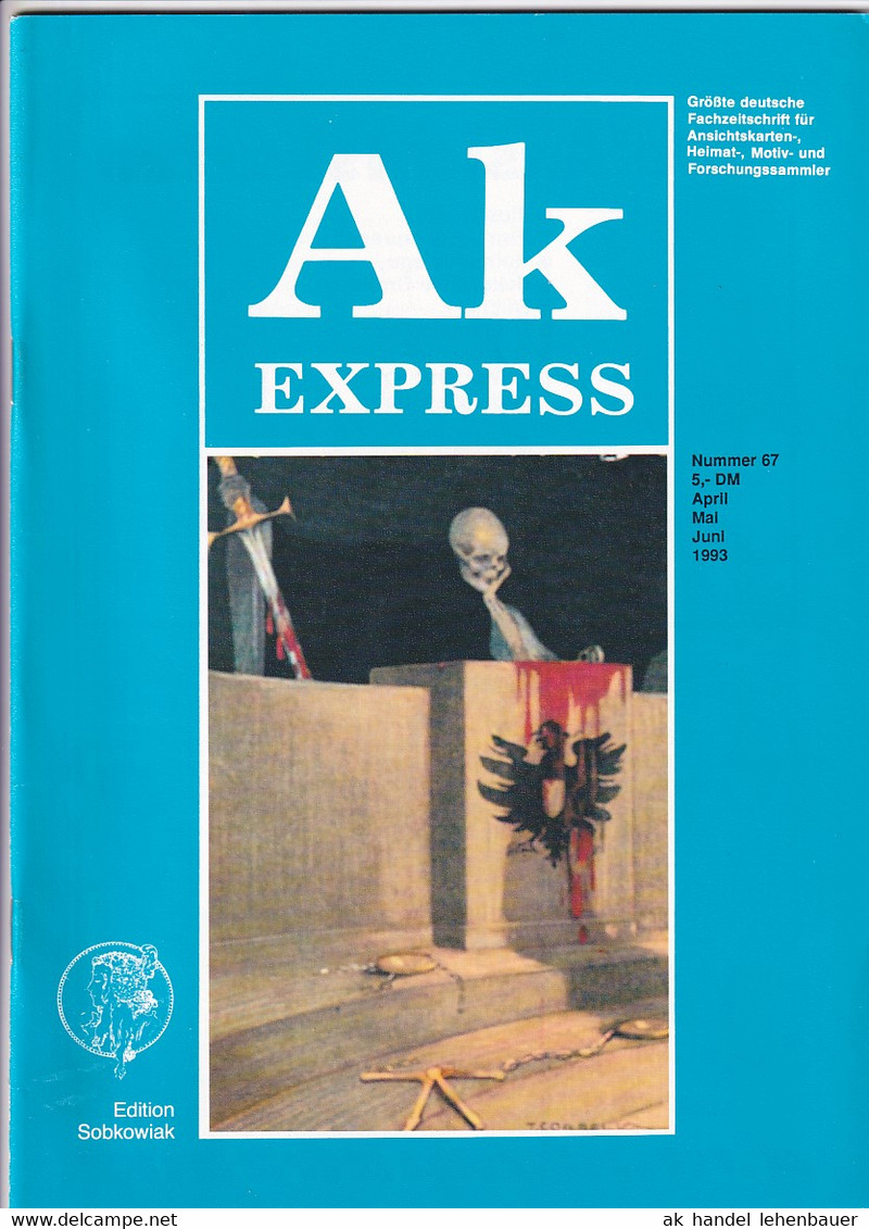 Ak Express Fachzeitschrift Für Ansichtskarten Zeitschrift Nr. 67 1993 - Hobby & Sammeln