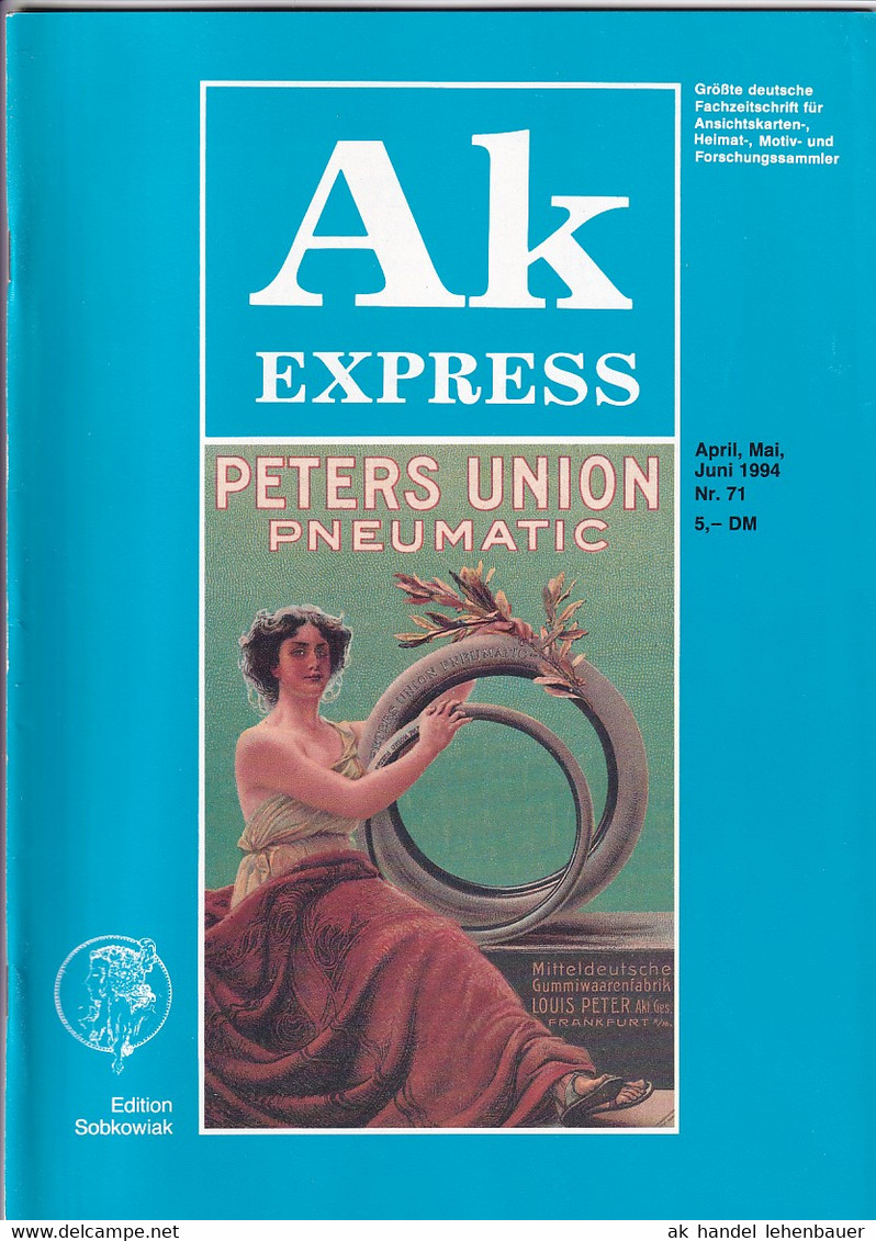 Ak Express Fachzeitschrift Für Ansichtskarten Zeitschrift Nr. 71 1994 - Loisirs & Collections