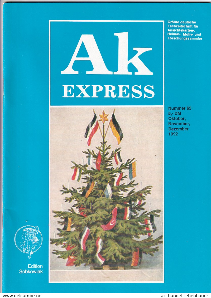 Ak Express Fachzeitschrift Für Ansichtskarten Zeitschrift Nr. 65 1992 - Hobbies & Collections