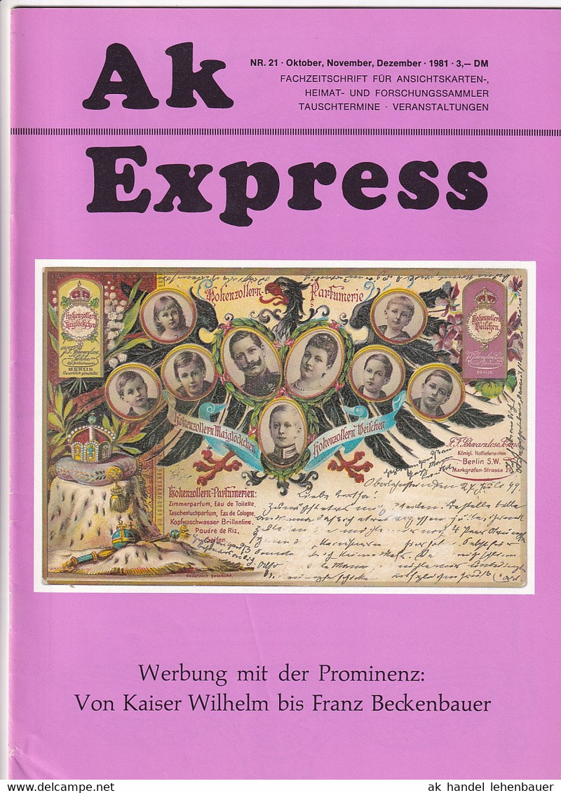 Ak Express Fachzeitschrift Für Ansichtskarten Zeitschrift Nr. 21 1981 - Tempo Libero & Collezioni