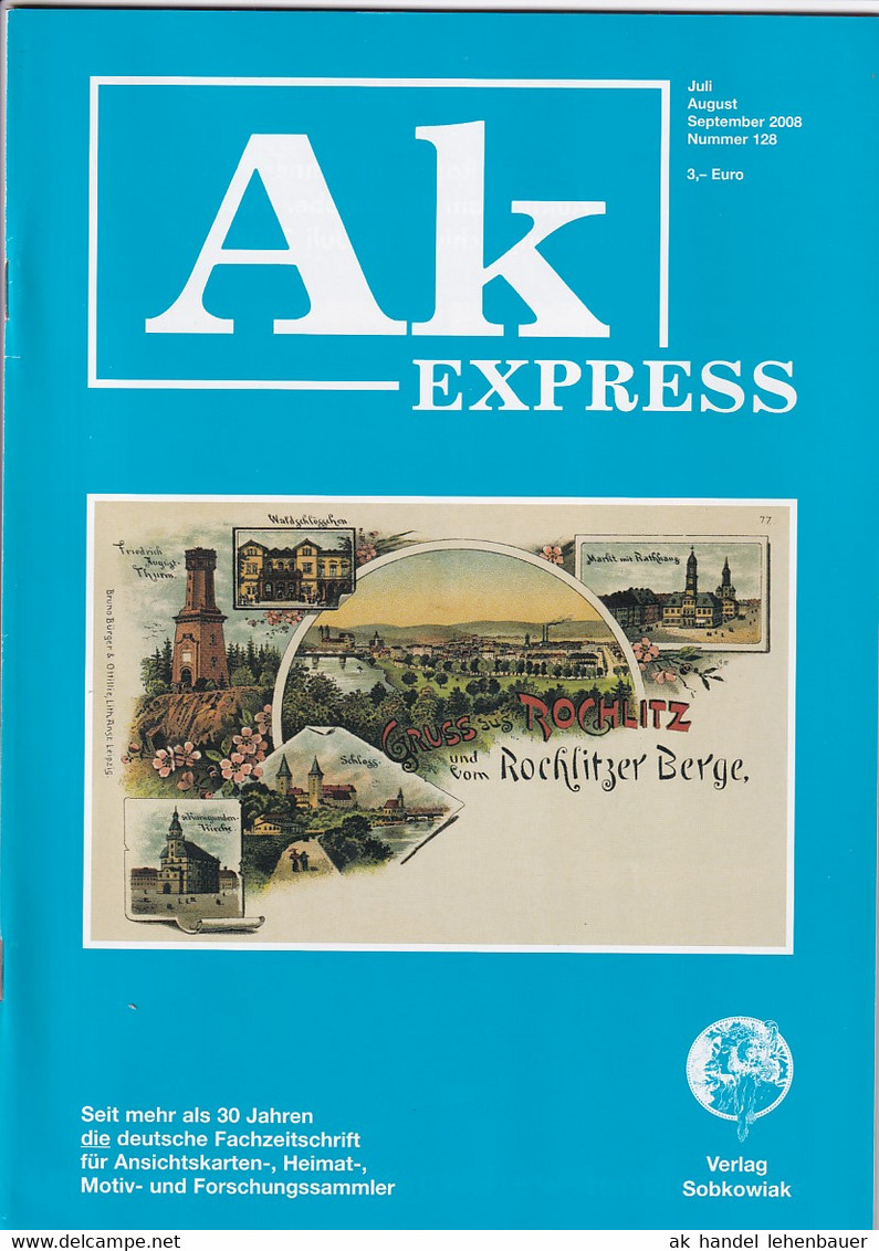 Ak Express Fachzeitschrift Für Ansichtskarten Zeitschrift Nr. 128 2008 - Hobbies & Collections