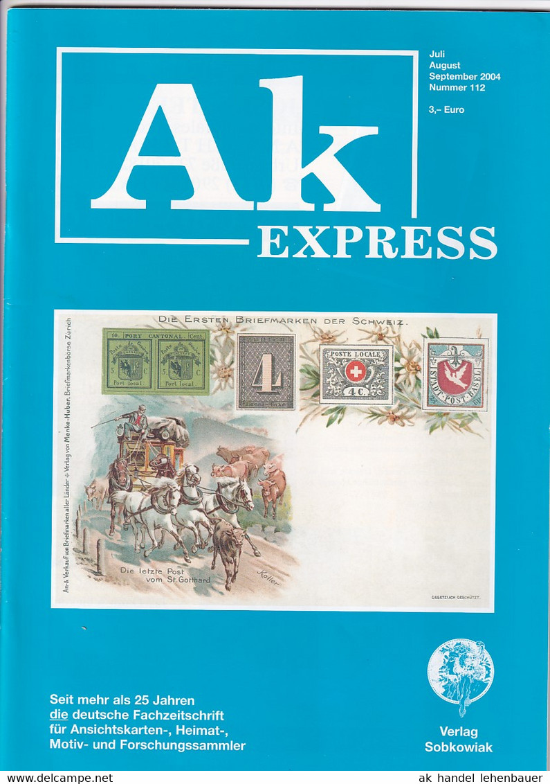 Ak Express Fachzeitschrift Für Ansichtskarten Zeitschrift Nr. 112 2004 - Hobby & Sammeln