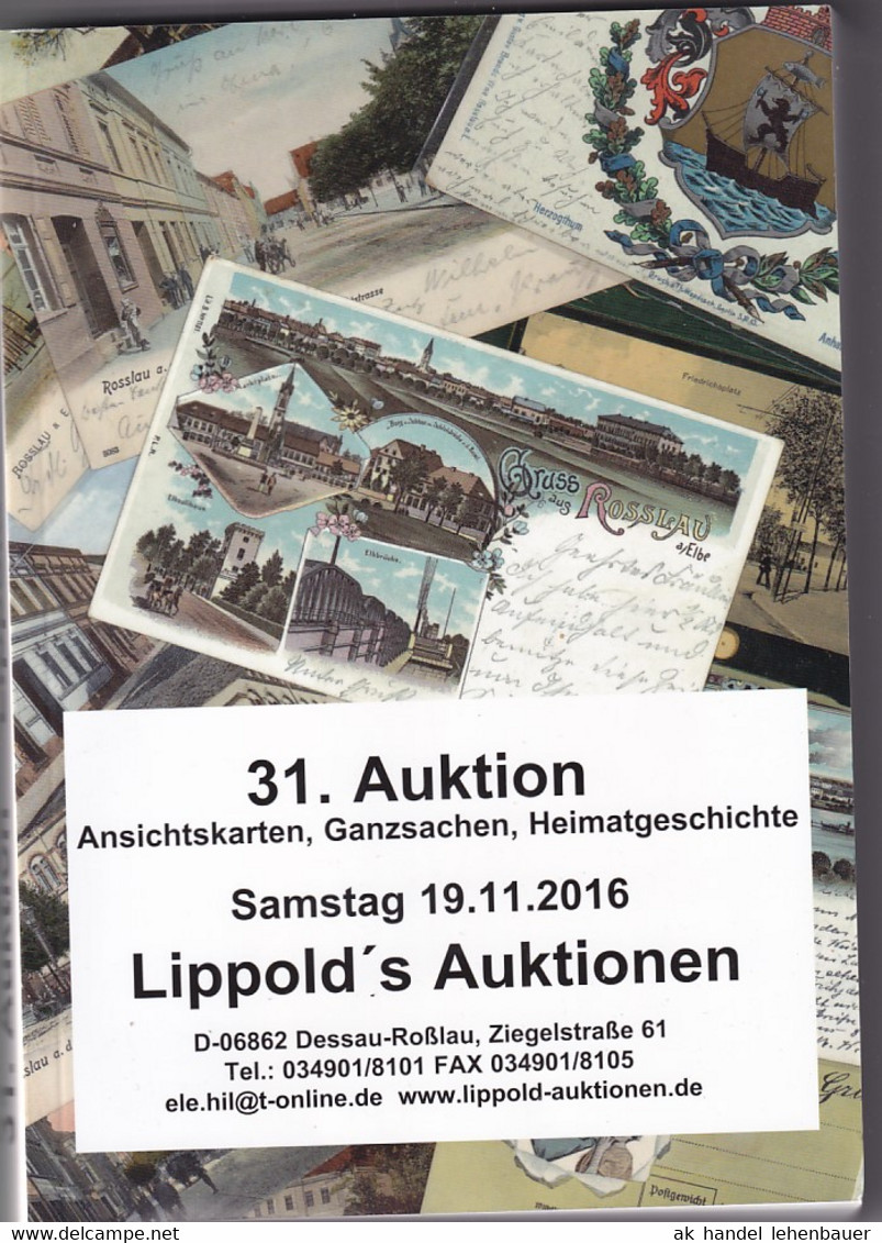 Lippold`s Auktion Ansichtskarten Ganzsachen Heimatgeschichte 19.11.2016 - Catalogues