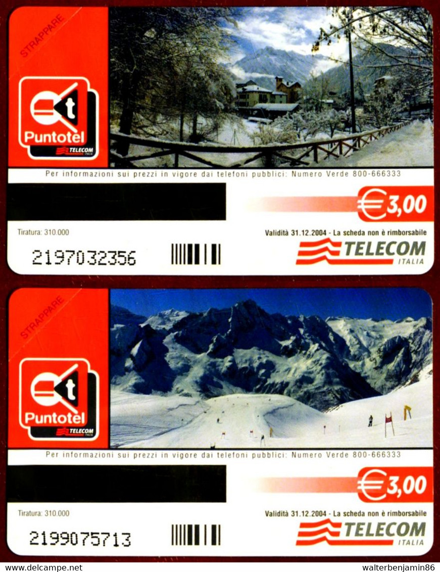 G 1746 248 C&C 3860 2 SCHEDE TELEFONICHE NUOVE MAGNETIZZATE ADAMELLO TONALE PONTEDILEGNO - Erreurs & Variétés